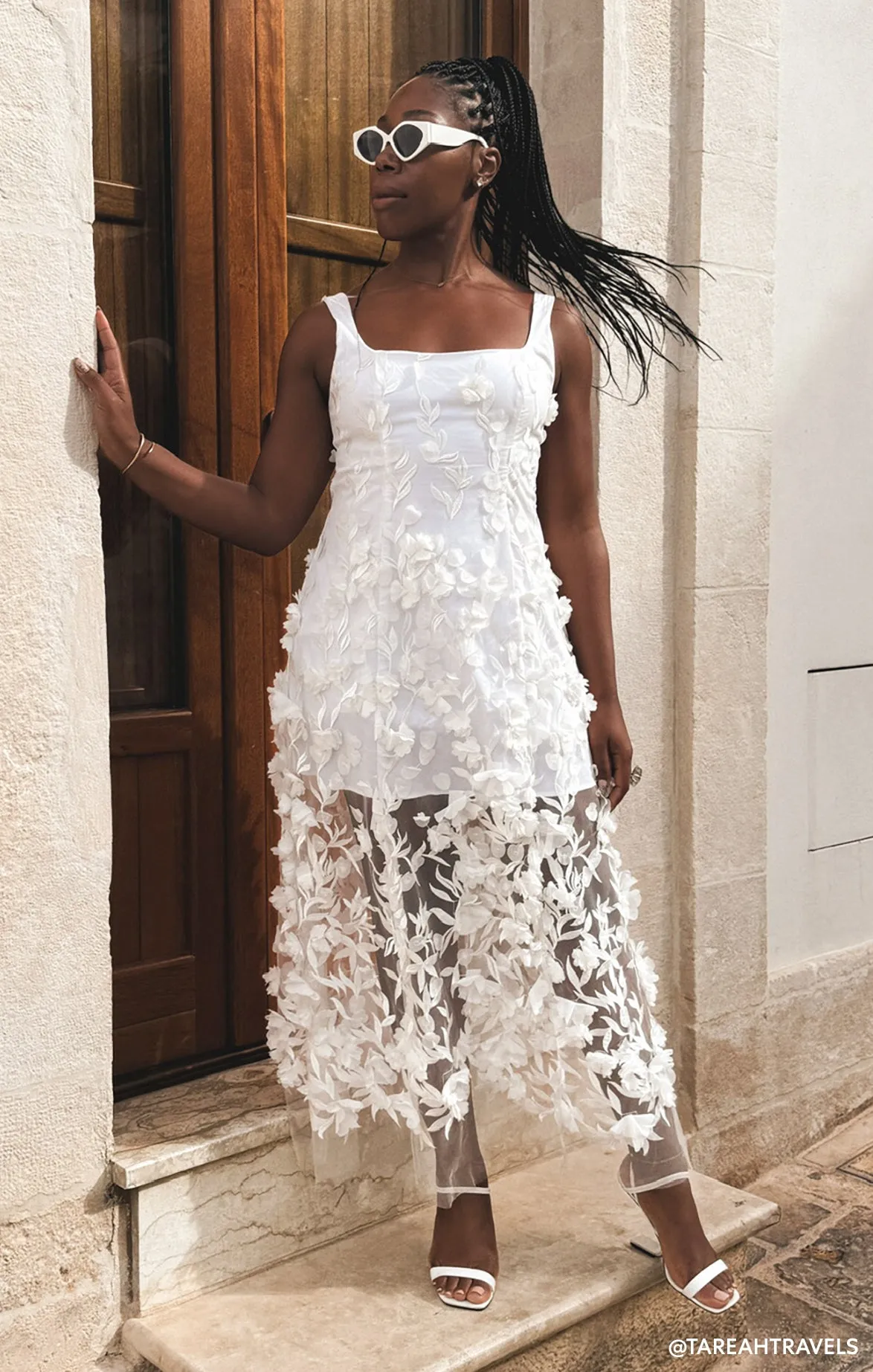 Robe Stéphanie ~ Broderie Florale 3D