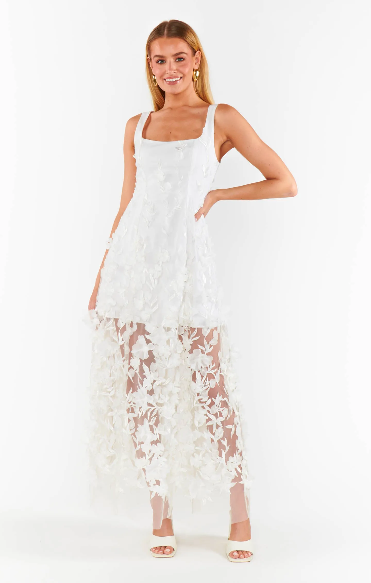 Robe Stéphanie ~ Broderie Florale 3D