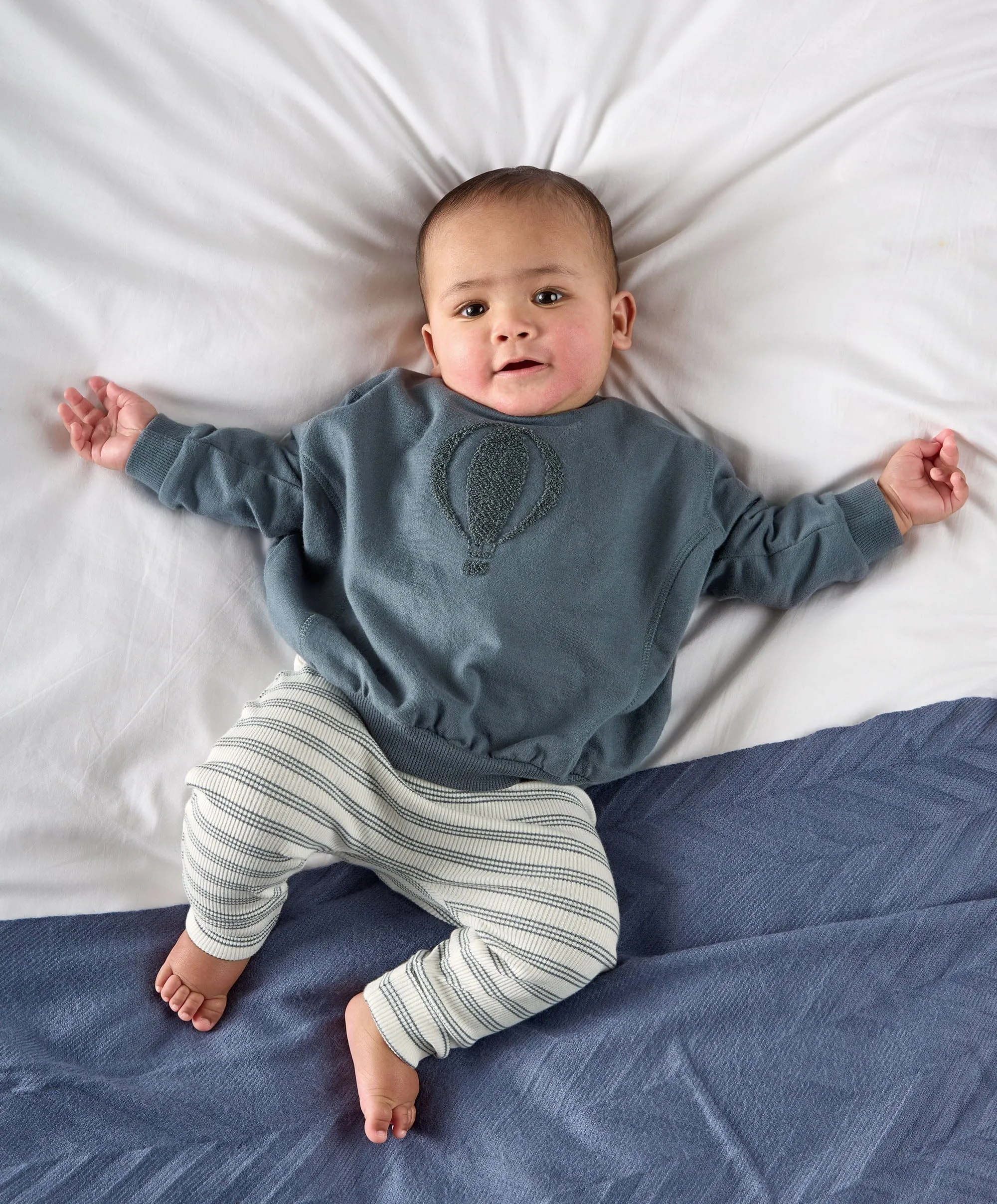 Ensemble Sweat à rayures et Legging Bébé Enfant Mamas & Papas