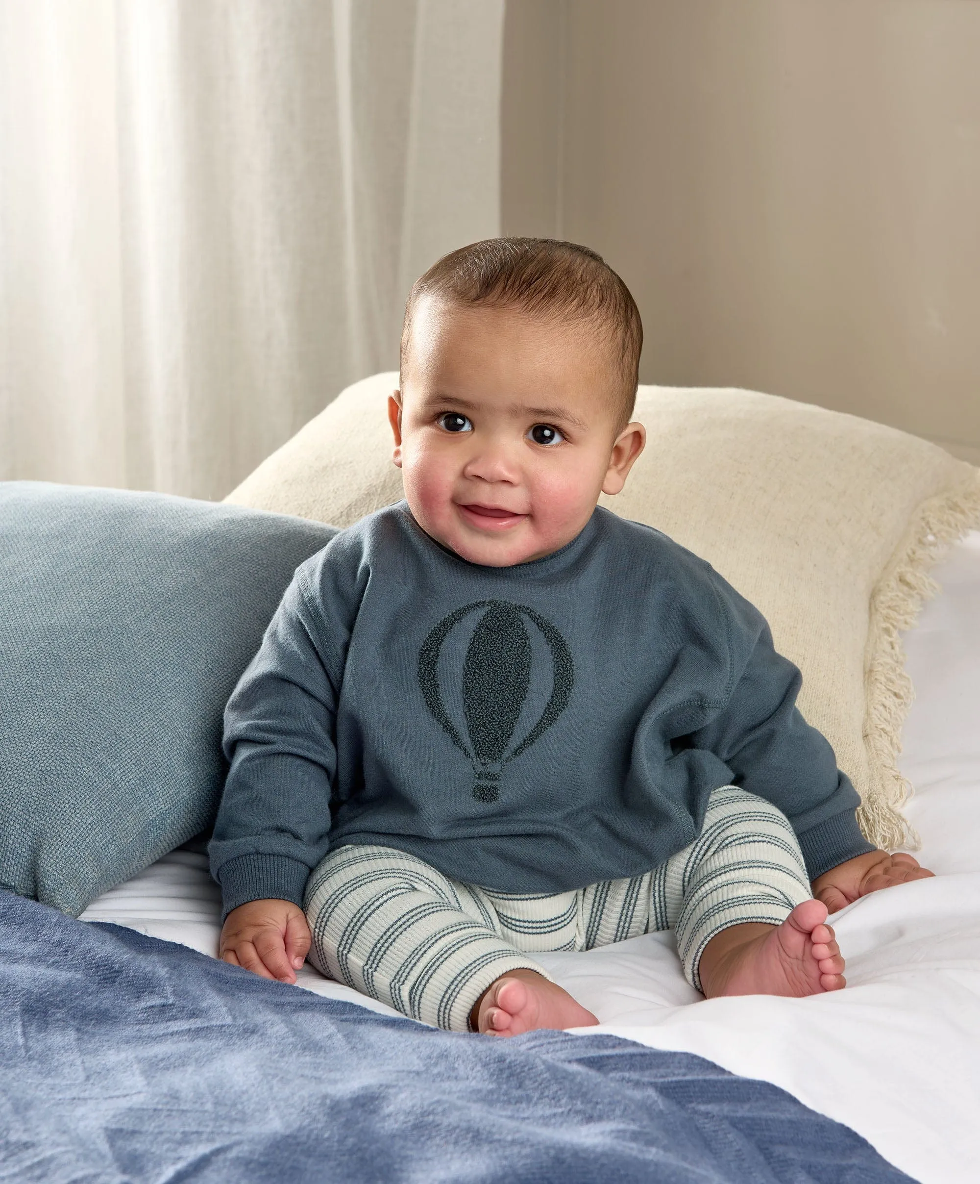 Ensemble Sweat à rayures et Legging Bébé Enfant Mamas & Papas
