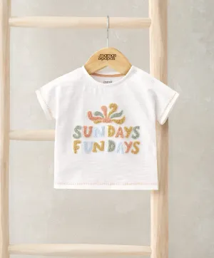 T-shirt Slogan Jours de Soleil Jours de Plaisir Bébé Enfants Mamas & Papas