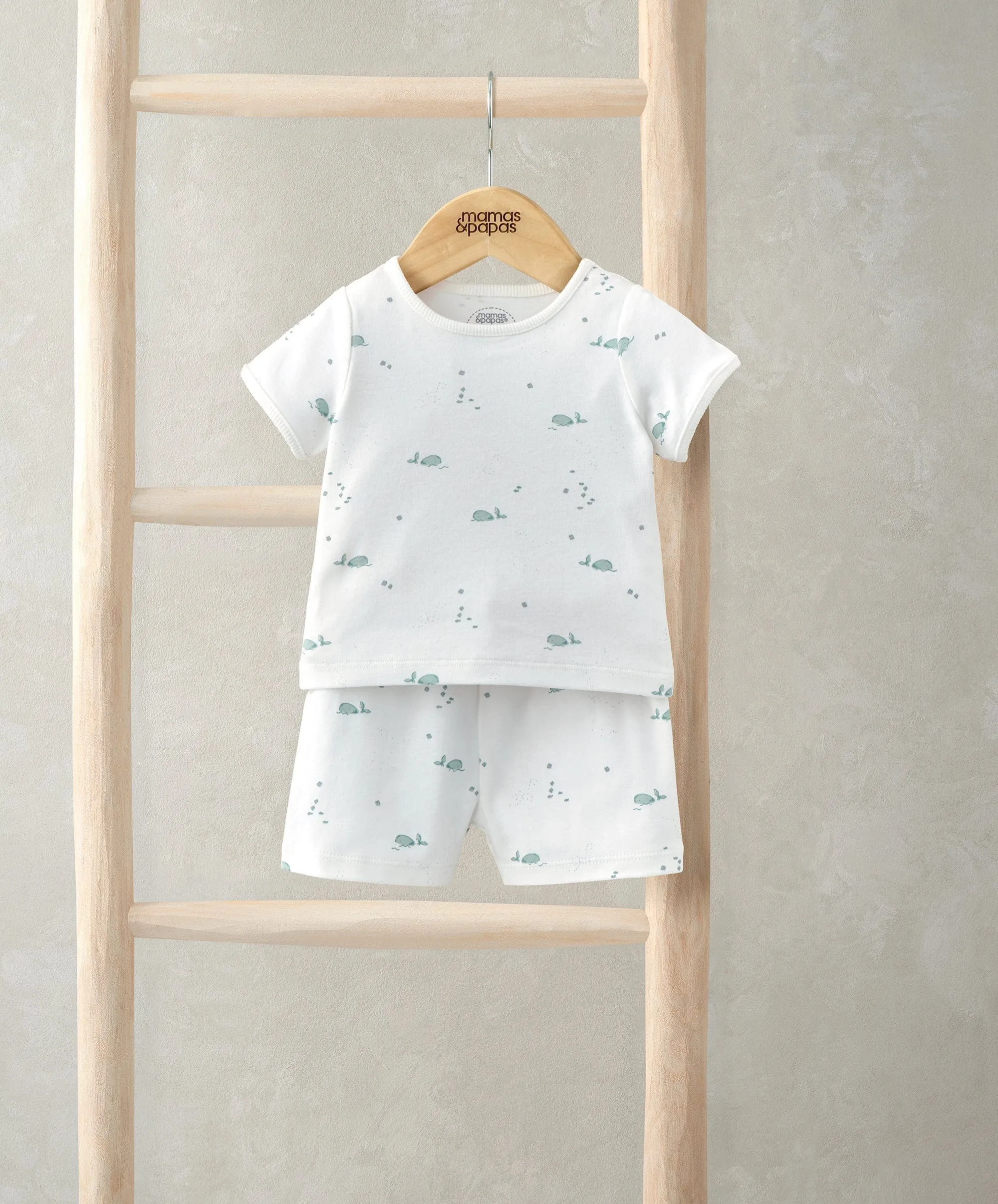 Ensemble T-Shirt & Short (2 Pièces) - Imprimé Baleine