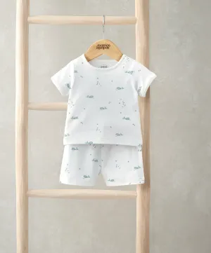 Ensemble T-Shirt & Short (2 Pièces) - Imprimé Baleine