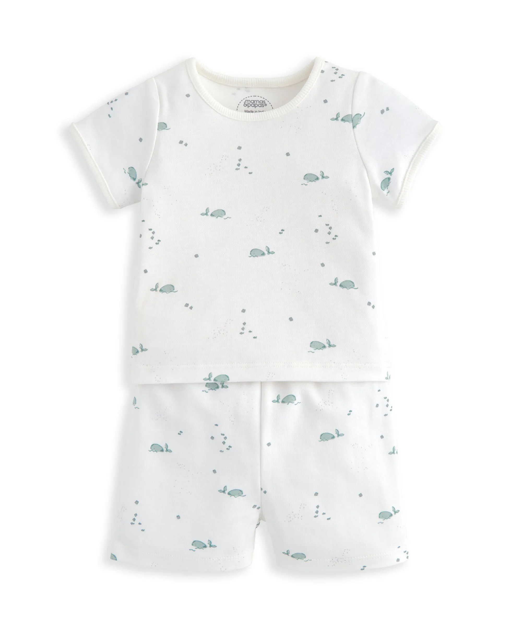 Ensemble T-Shirt & Short (2 Pièces) - Imprimé Baleine