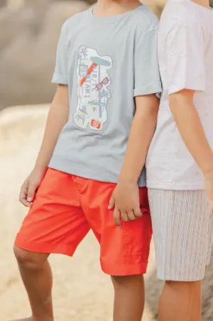 Tartine Et Chocolat Garçons Filles SHORT AVENTURE URBAINE 7BIS - Orange épicé