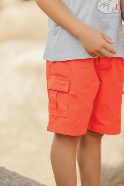 Tartine Et Chocolat Garçons Filles SHORT AVENTURE URBAINE 7BIS - Orange épicé