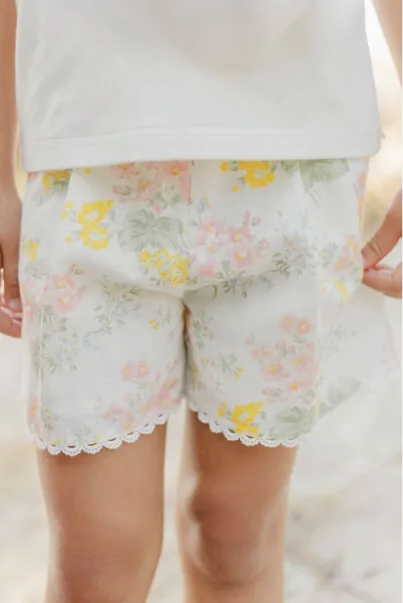 Tartine Et Chocolat Garçons Filles SHORT JARDIN D'ÉTÉ - Nacré