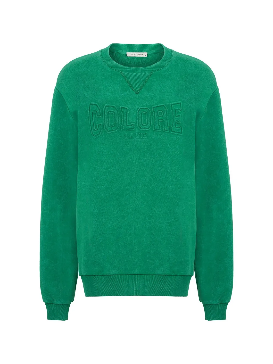 Sweat-shirt ample à texte imprimé
