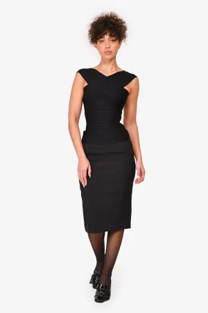 Tom Ford Jupe Noire en Nylon Longueur Genou Taille M Estimée