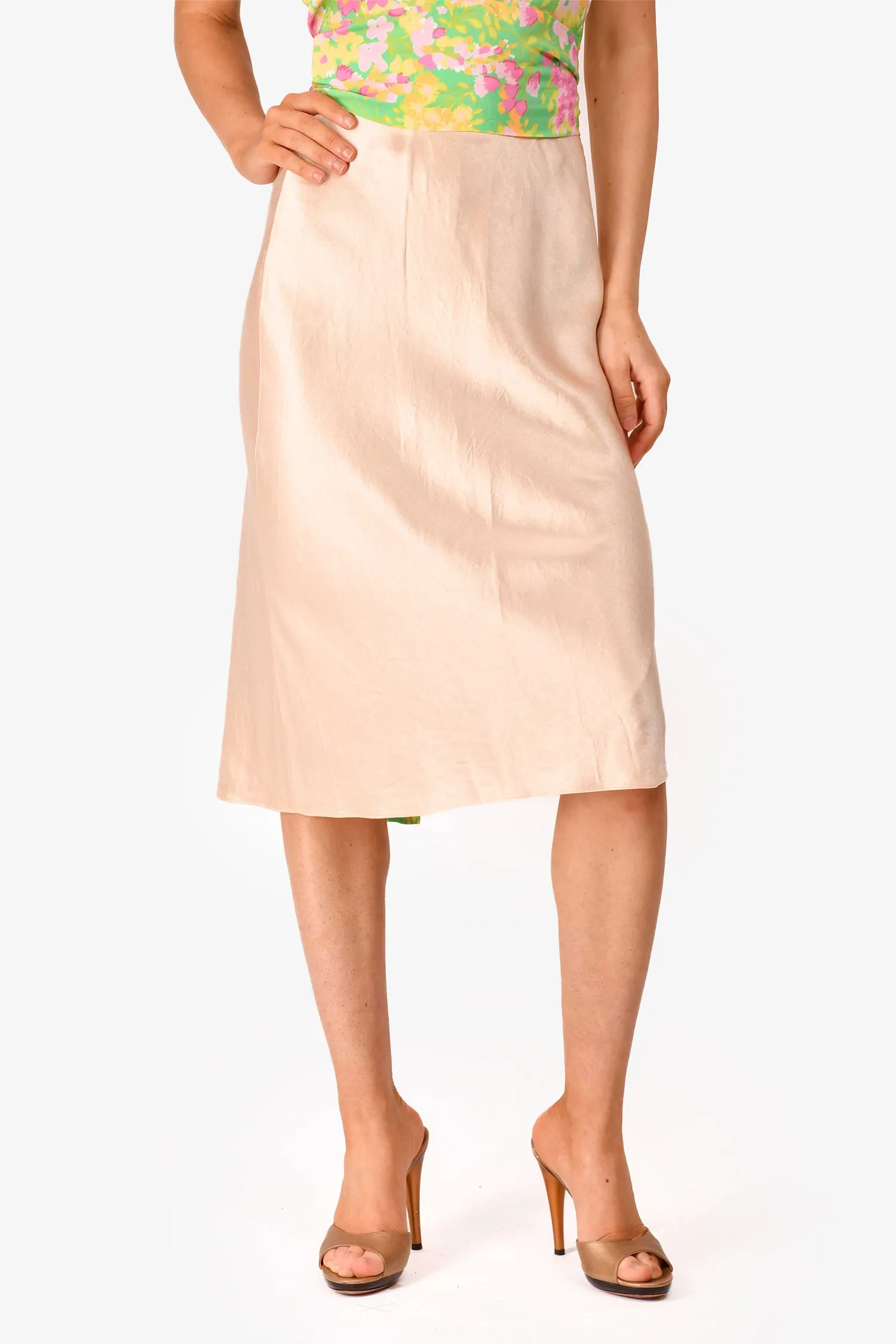 Vince Peach Jupe Midi A-Line Taille XXS
