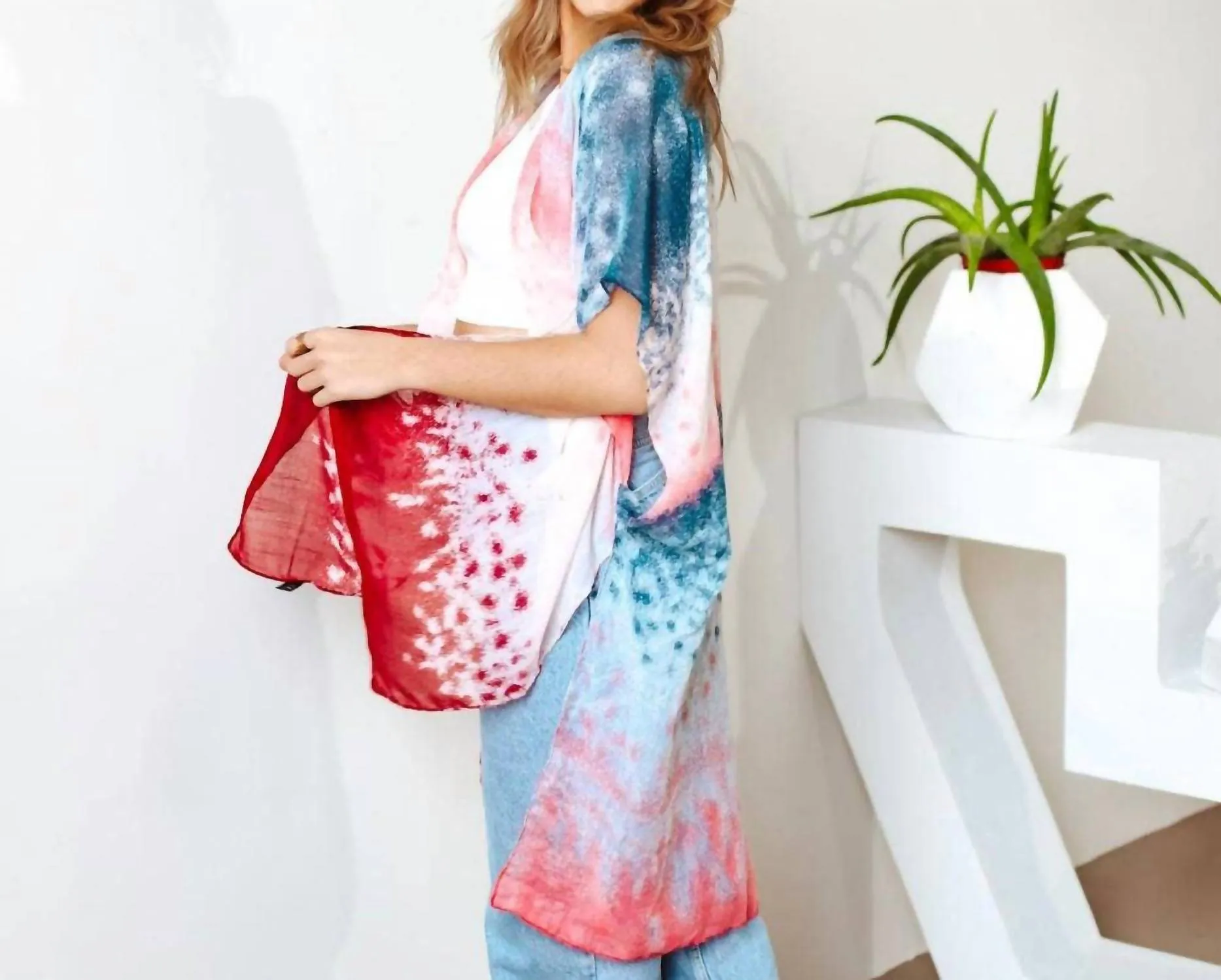 Kimono aquarelle Wanderer multicolore