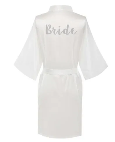 Chemises de nuit de mariée blanches - Robe à lettres