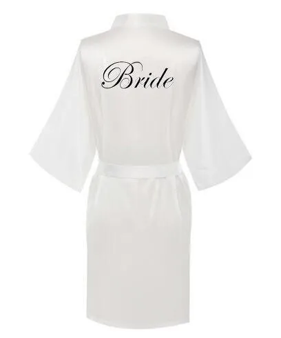 Chemises de nuit de mariée blanches - Robe à lettres