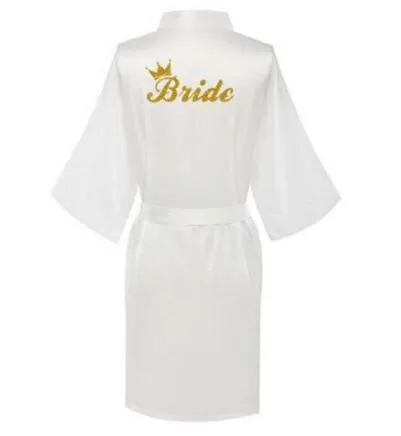 Chemises de nuit de mariée blanches - Robe à lettres