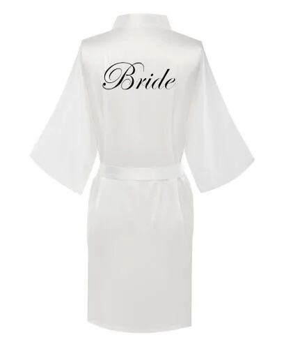 Chemises de nuit de mariée blanches - Robe à lettres