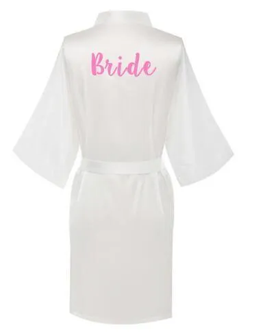 Chemises de nuit de mariée blanches - Robe à lettres