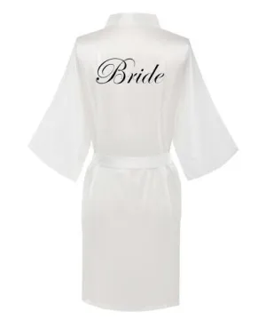 Chemises de nuit de mariée blanches - Robe à lettres