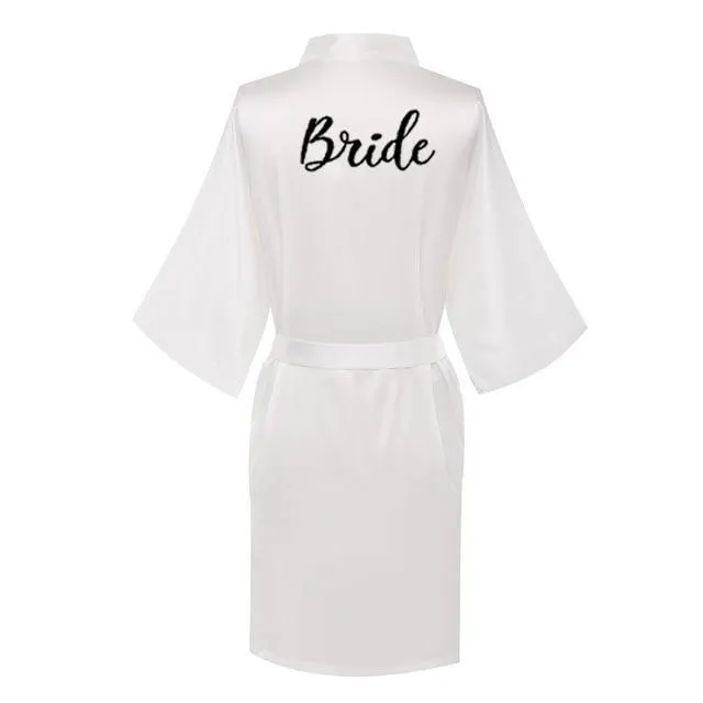 Chemises de nuit de mariée blanches - Robe à lettres