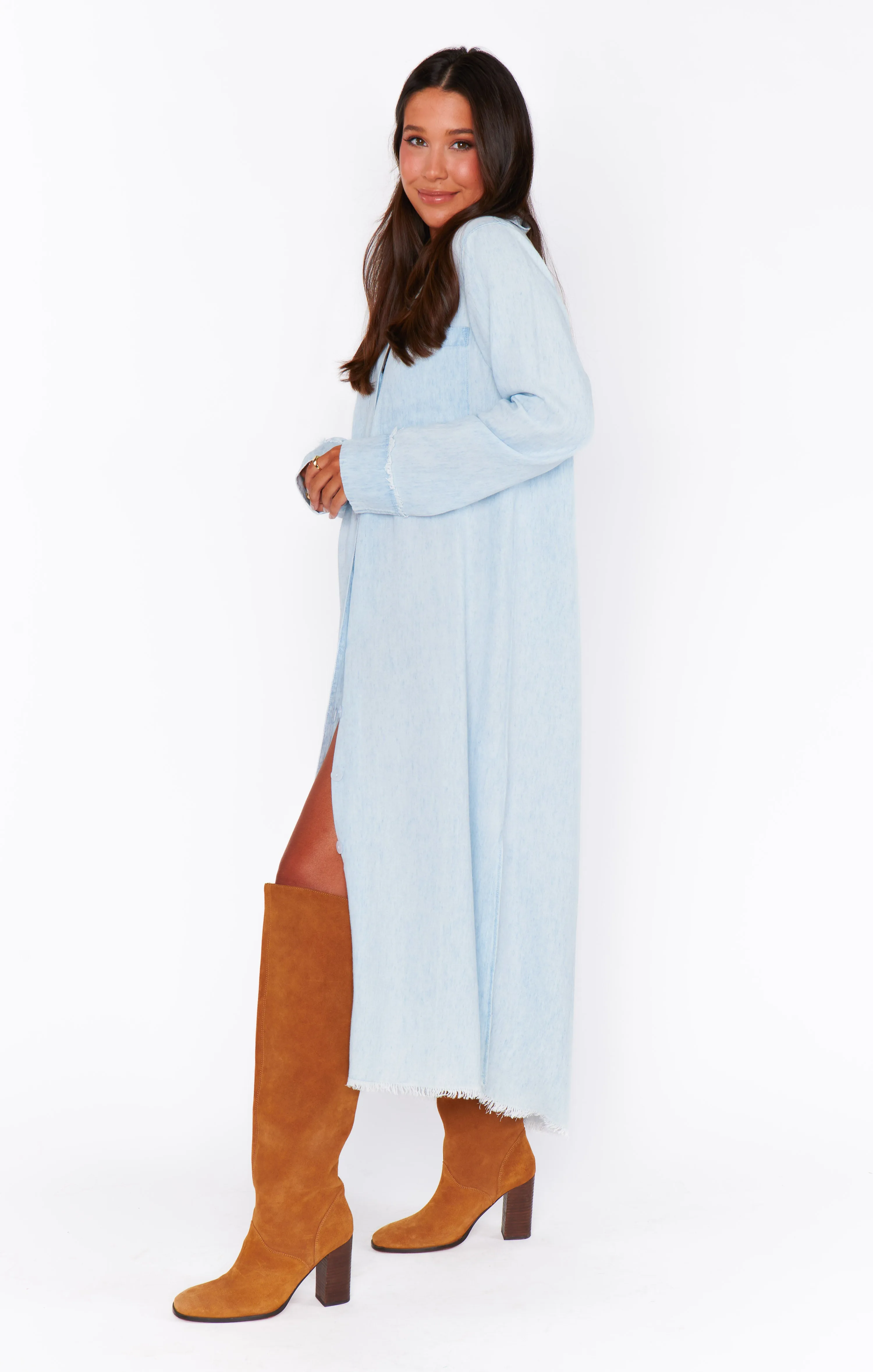 Robe longue Wilmington ~ Chambray clair