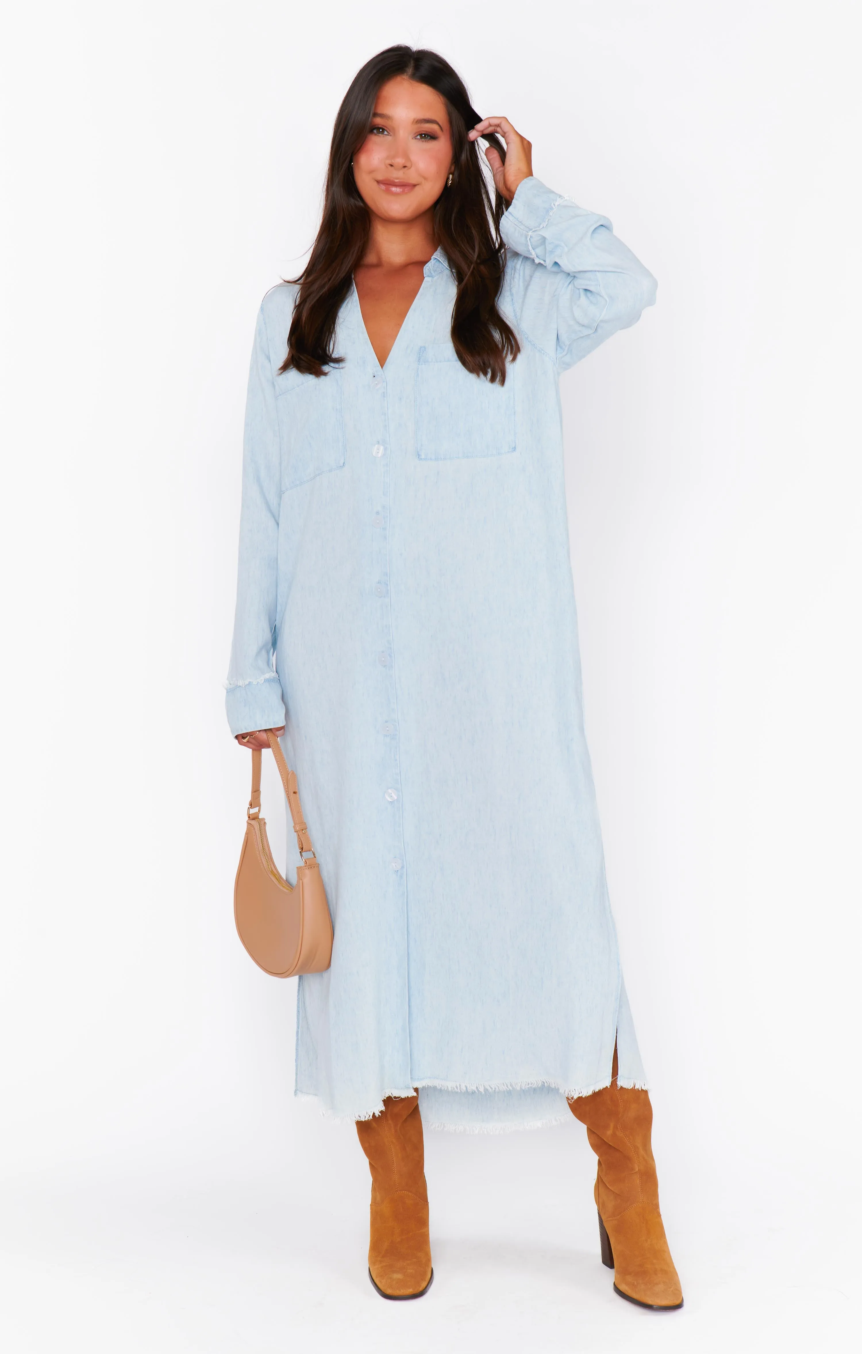 Robe longue Wilmington ~ Chambray clair