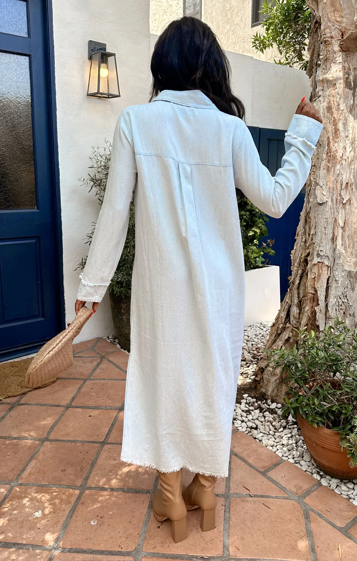Robe longue Wilmington ~ Chambray clair