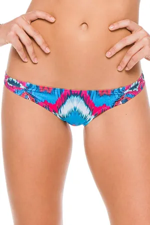 Slip de Bikini Brésilien Hipster pour Femmes - Mumbai Tab Side - Multi-couleurs