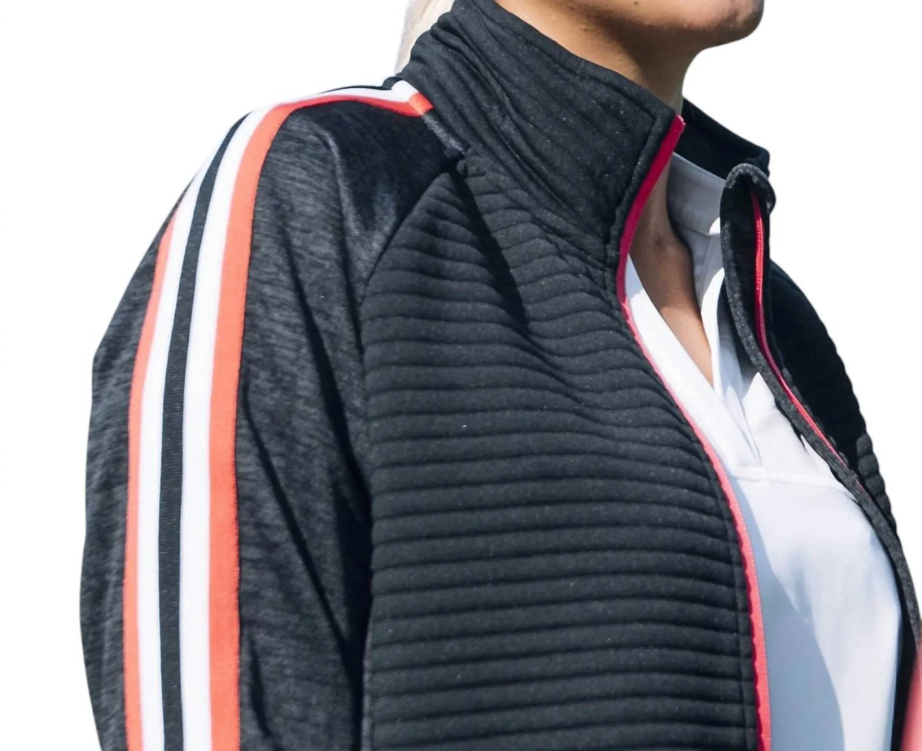 Cardigan Femme Turnberry 3D Rayé À Fermeture Éclair Marine