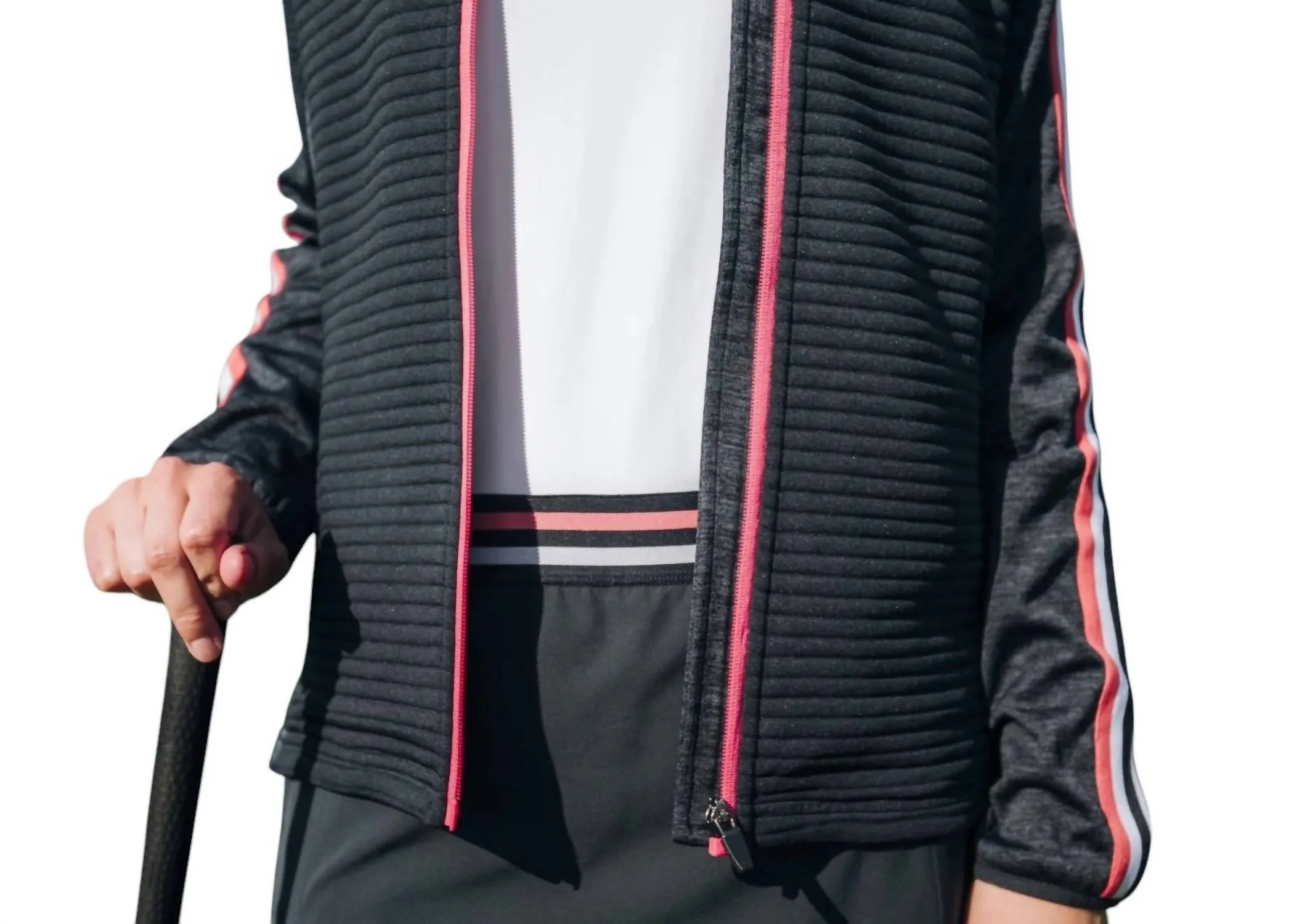 Cardigan Femme Turnberry 3D Rayé À Fermeture Éclair Marine