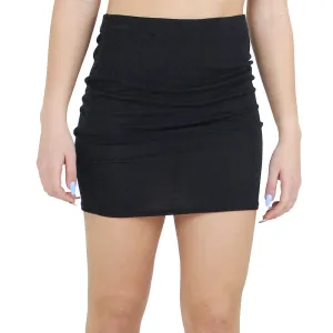 Mini-jupe pailletée pour femme, Noir