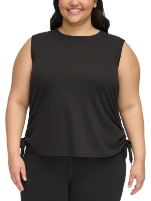 Haut en tricot froncé pour femme, Noir