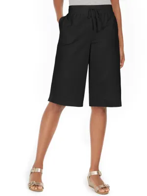Shorty en maille pour femme, Noir