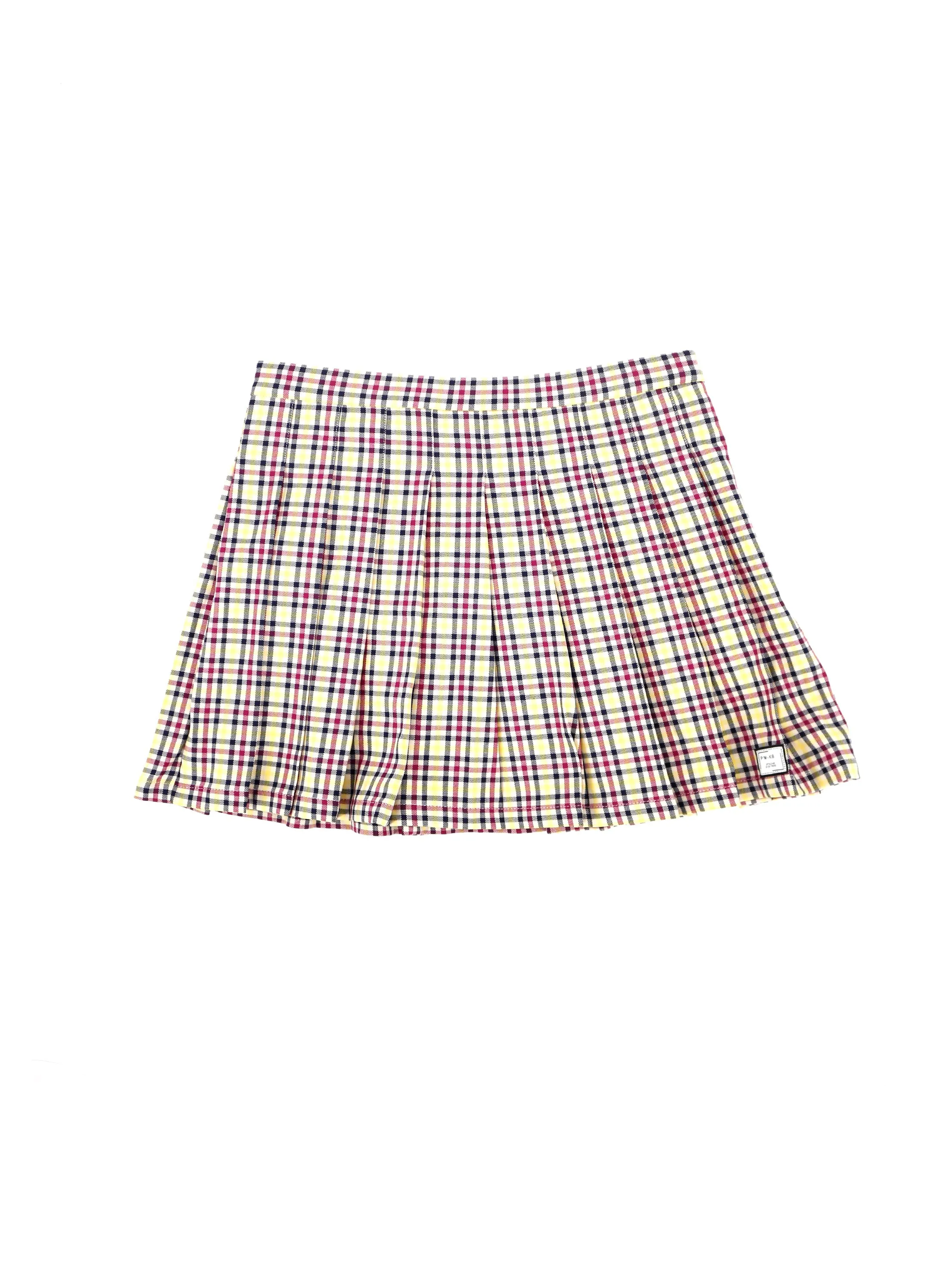 Jupe en tartan pour femme, Jaune
