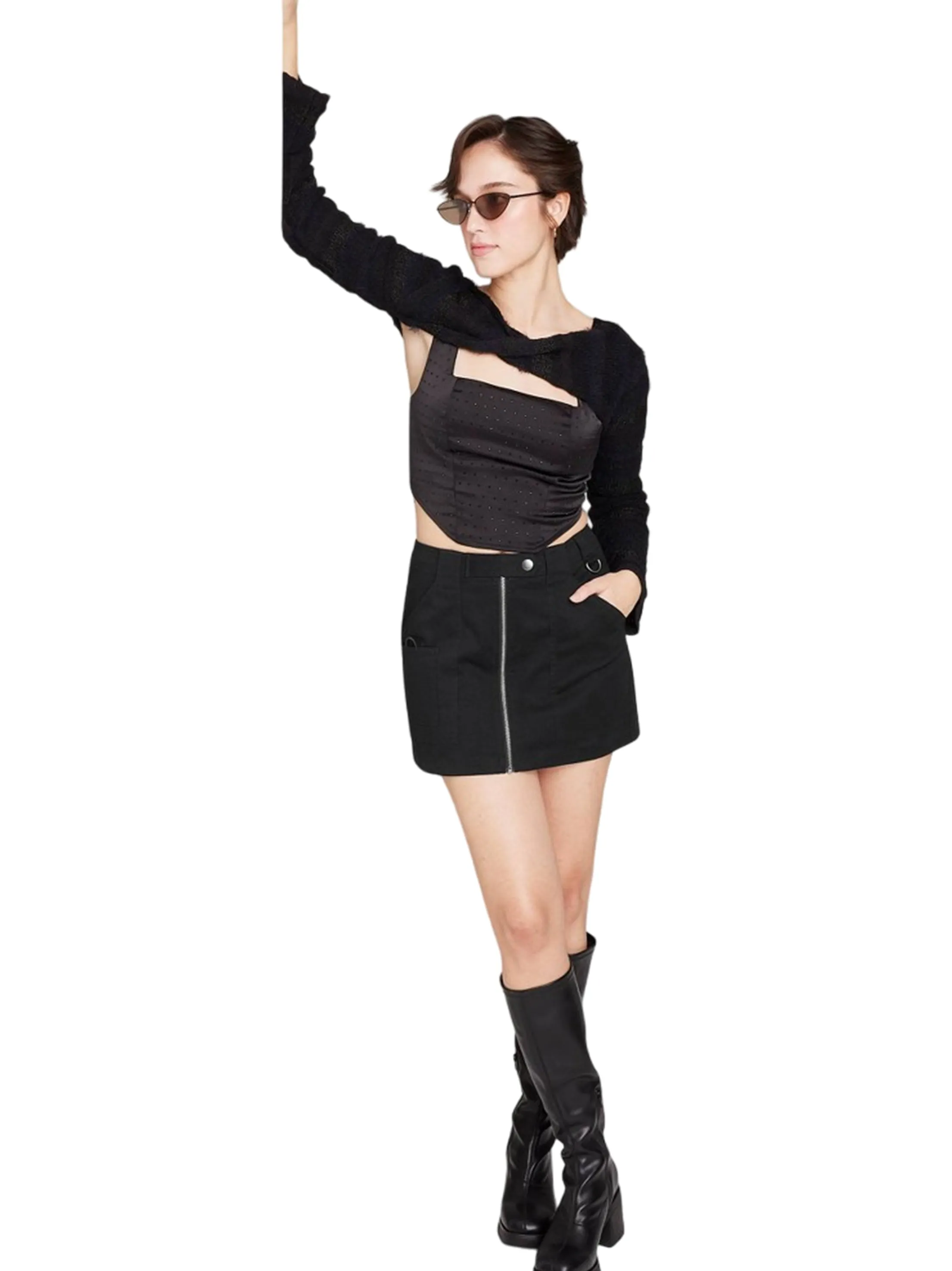 Jupe unie femme, Noir