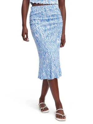 Jupe imprimée pour femme, Bleue