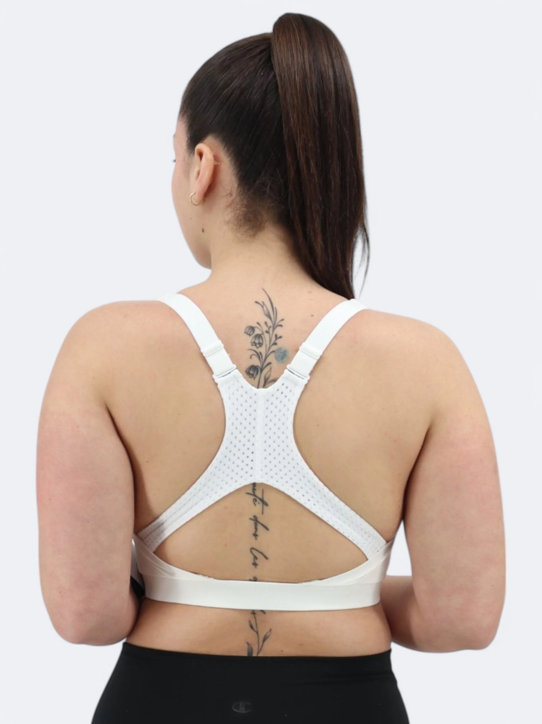 Haut de sport féminin court, Blanc