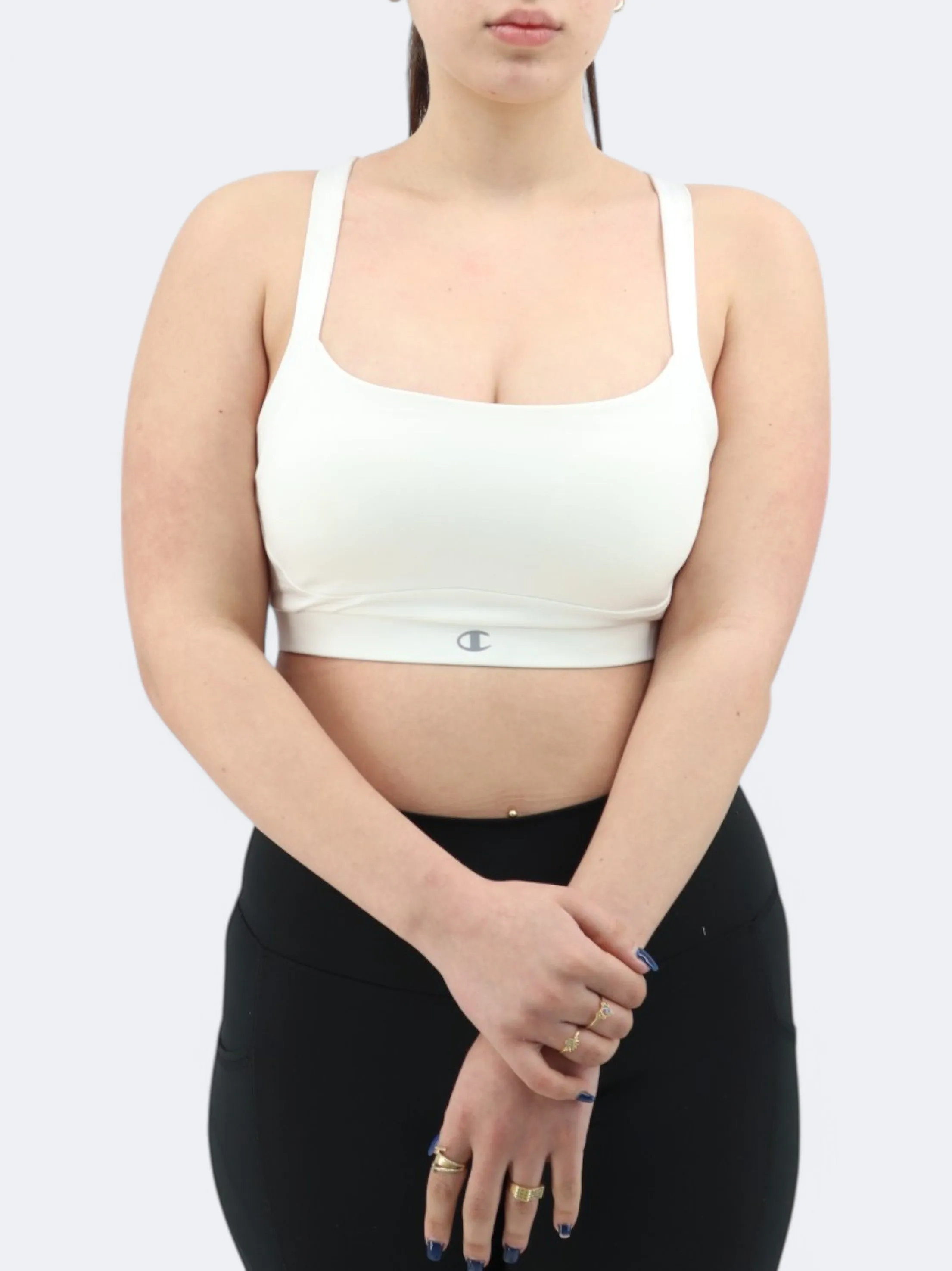 Haut de sport féminin court, Blanc