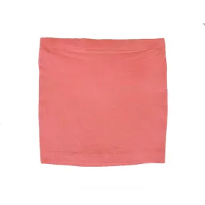 Mini-jupe unie extensible pour femme, Corail