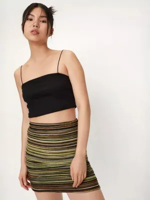 Jupe Femme Rayée Space Dye, Multi