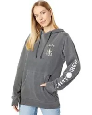 Pull à capuche boyfriend à queue pour femme - Noir délavé
