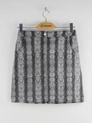 Jupe Femme Imprimé Tigre, Noir/Blanc