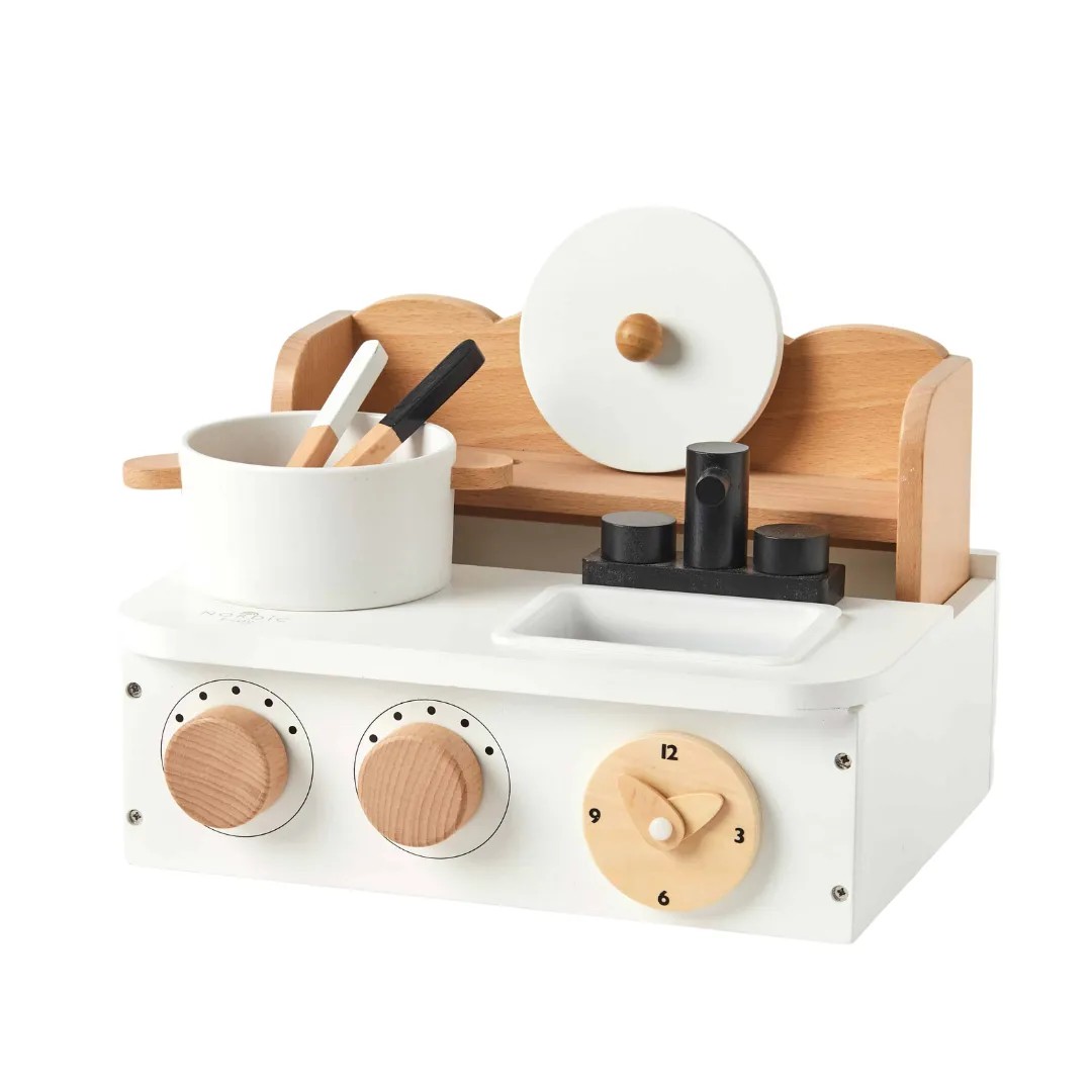 Ensemble de cuisinière en bois