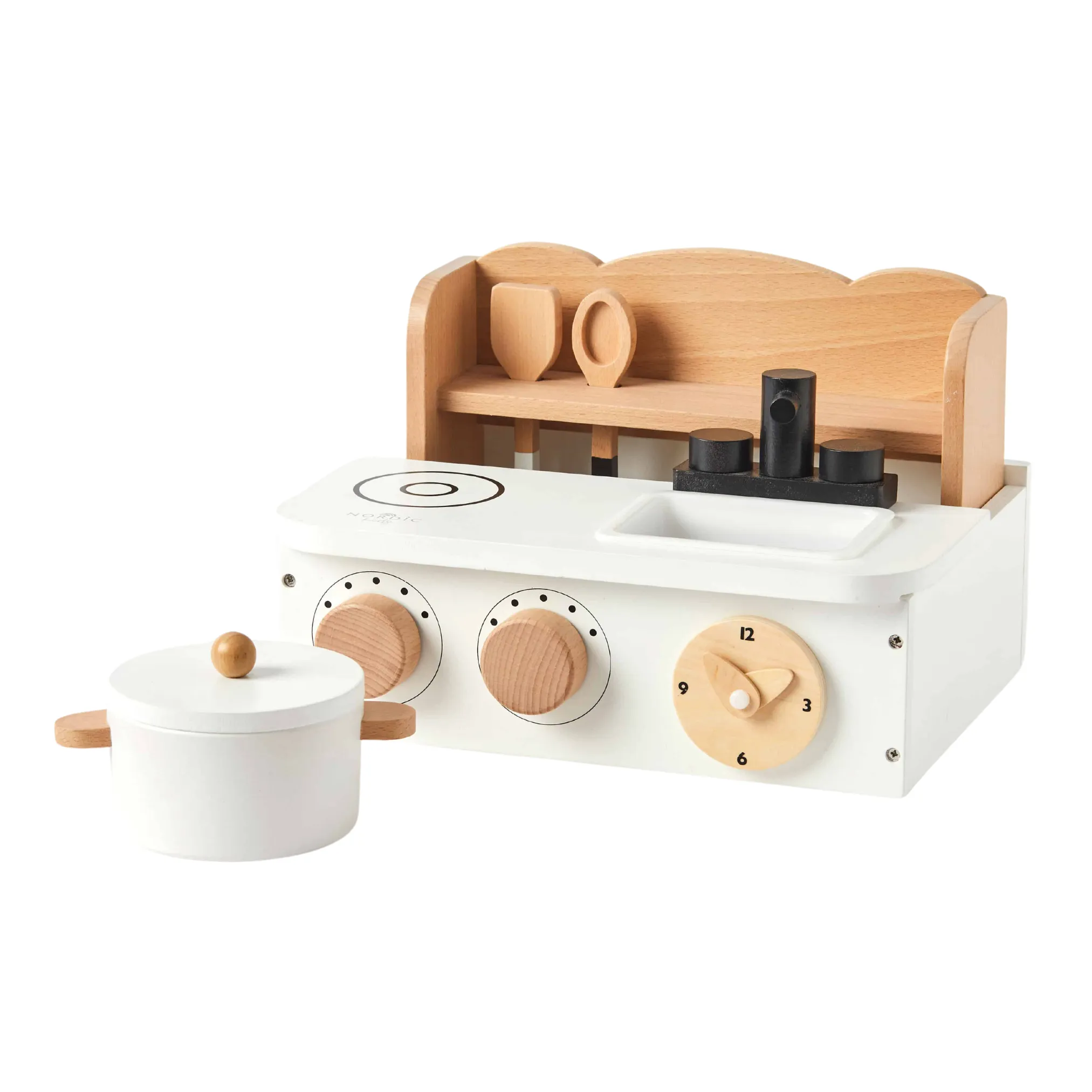 Ensemble de cuisinière en bois