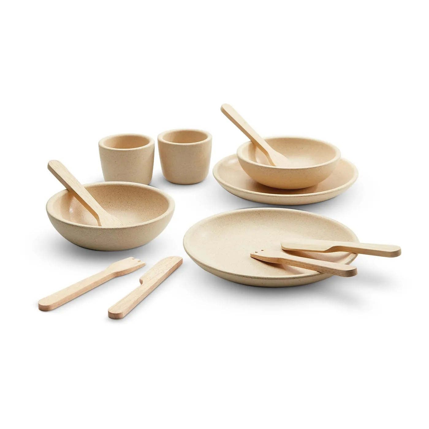 Ensemble de Vaisselle en Bois - Jeu de Plats