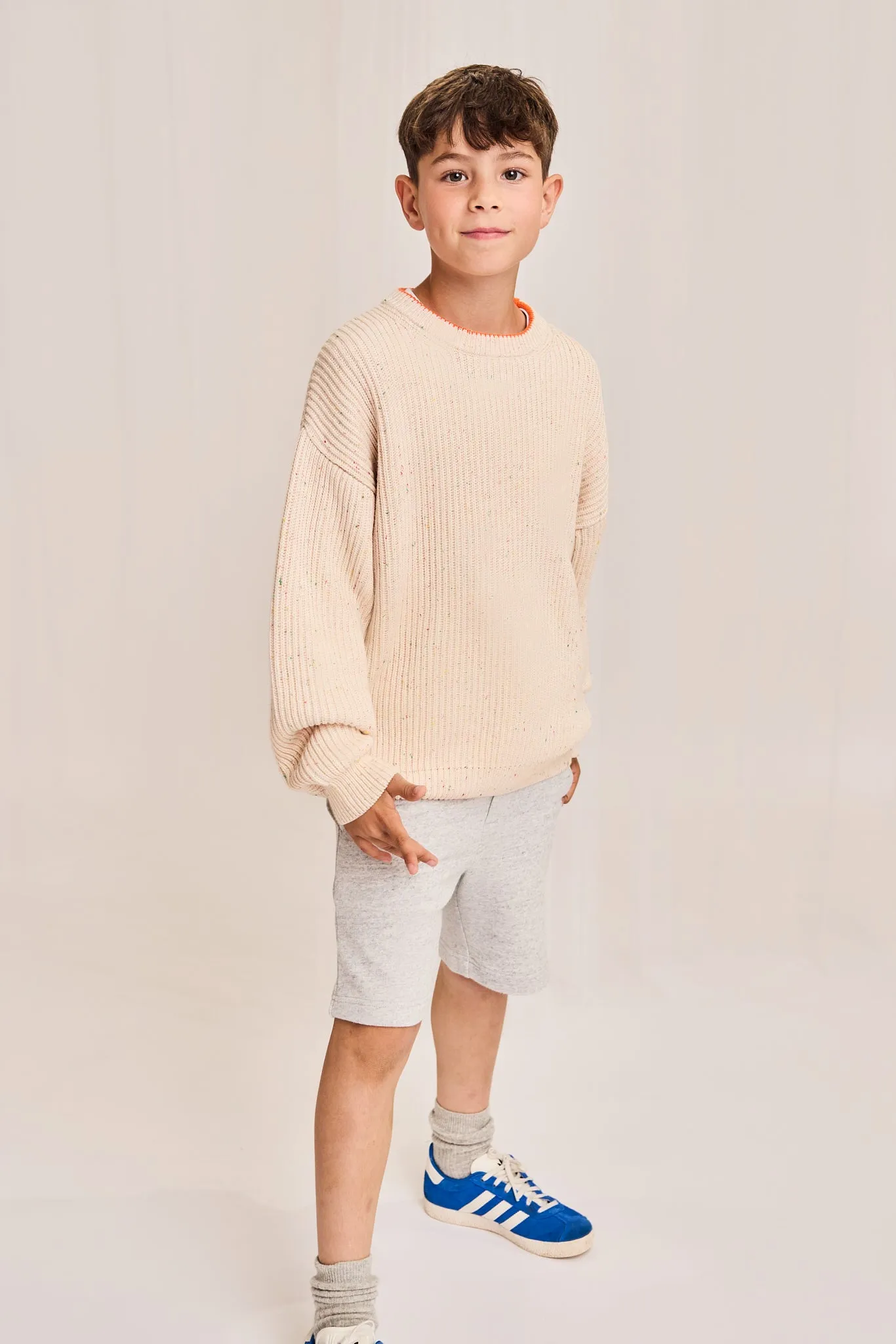 yaro col en V anakao 000904 - naturel Ao76 Vêtements Garçons Filles
