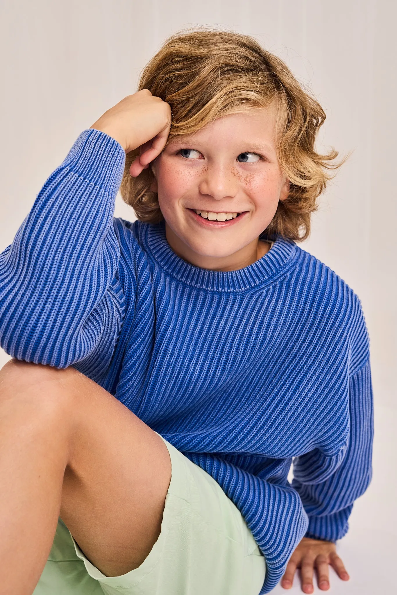 yaro col fin 000707 - bleu vif Ao76 Vêtements Garçons Filles
