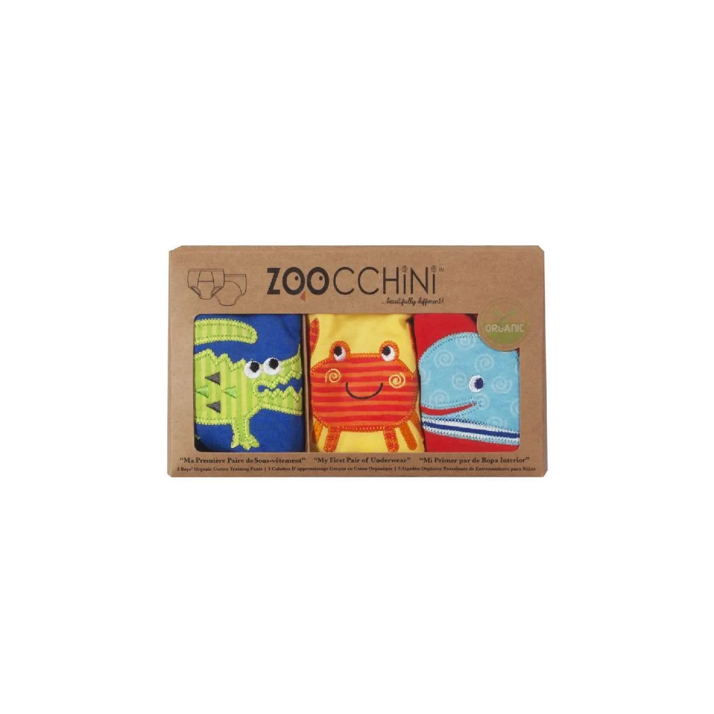 Zoocchini - Ensemble de culottes d'apprentissage de la propreté BIO | Amis de l'océan