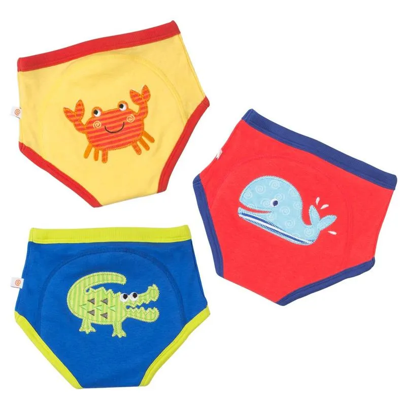 Zoocchini - Ensemble de culottes d'apprentissage de la propreté BIO | Amis de l'océan