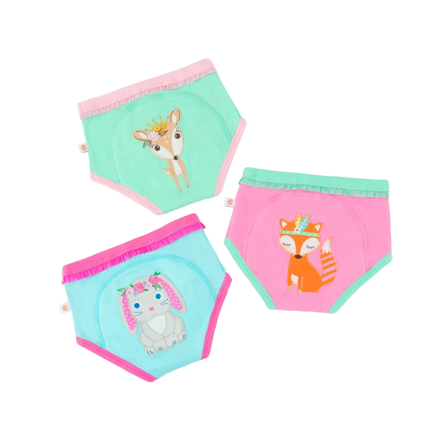 Zoocchini - Ensemble de culottes d'apprentissage de la propreté BIO | Princesse des bois